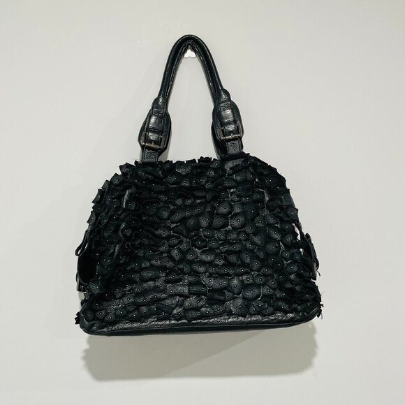 Kenneth Cole New York Handbags - Kenneth Cole Black Bag with Floral Patterns